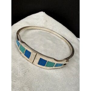 Vintage Alpaca Mexico Bangle Bracelet Size 6.5‎